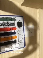  2 سماعات ابل اير بودز برو 2 جديد بكرتونتو و ساعه ذكيه  ابل سبع كساتك مختلفه جديده بكرتونتها