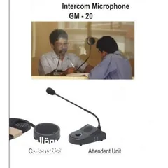  1 انتركم ميكرفون للبنوك ومحلات الصرافة  INTERCOM MICROPHONE Gooseneck Microphone