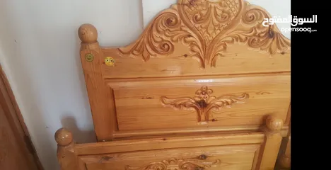  1 سرير نفر سويدي خشب اصلي من القديم 190×90