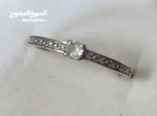  1 خاتم ذهب 18k ابيض والماس