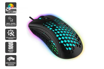  1 Kogan GM-AIR Ultra Lightweight RGB 6400dpi Gaming Mouse (Black)
