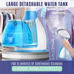  11 Portable Garment Steamer Fabric Wrinkle Remover Water Tank, 30-Second Fast Heat-up, Auto-Off, Fabric