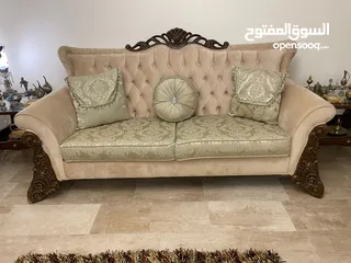  3 طقم صالون 9 مقاعد تفصيل شبه جديد