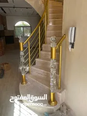  5 درابزينات المنيوم واستانلس مع ضمان 25سنة