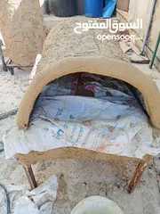  27 فرن طابون متحرك لشوي صواني وخبز ع حصى طول 85 العرض 65 صاج مقلفن بشتغل ع حطب وع غاز متنقل