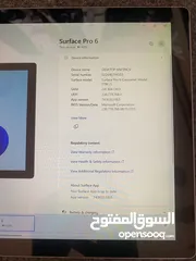  12 مايكروسوفت سيرفس 6 برو                                               Microsoft Surface 6 pro