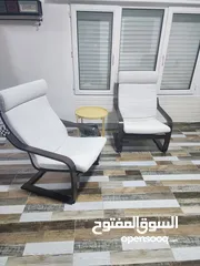  3 اثاث غرفة جلوس، كنب، ريكلاينر، طاولة جانبية، كراسي