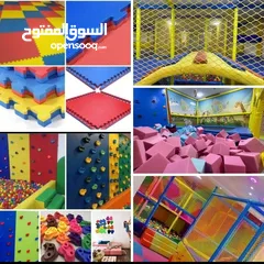  2 مكعبات اسفنجية و مواسير فوم تغليف حديد مناطق الالعاب