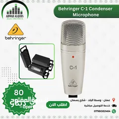  1 Behringer C-1 Professional Large-Diaphragm Studio Condenser Microphone ميكرفون تسجيل