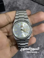  4 ساعه اورينت ياباني اصلي اوتوماتيك (لون فضي) كلاسيكي