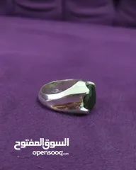  3 خاتم زمرد زامبي طبيعي مفحوص في المختبر  natural zambian emerald ring