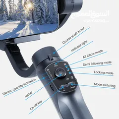  8 المثبت الذكي المضاد للاهتزاز (حامل بانورامي)Smartphone Gimbal Stabilizer, F10 Handheld 3-Axis Phone