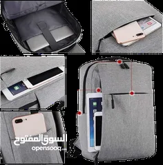  3 شنته ضهر للابتوب S-65-حجم 15.6" Backpack Black and Grey Laptop bag