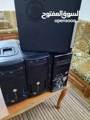  3 كمبيوترات وشاشات مستعمل للبيع