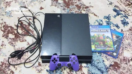  1 PS4 In Good Condition With 1 Controller/Joystick with 2 CD Games For Free