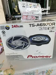  5 سماعات pioneer وسماعات  سوني 240 w XPlod