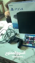  10 للبيع: PlayStation 4 Slim بحالة ممتازة + إيد أصلية + 15 لعبة.