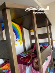  6 تخت اطفال خشب ثقيل