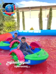  4 قارب بدالات اطفال للبحر وبرك السباحة والنهر مع نطاطه بهلوانيه  التنتين للتاجير للشاليهات