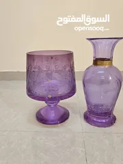  1 crystal glass vase