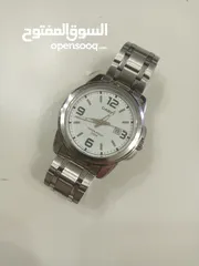 1 ساعة يد Casio رجالية، أنيقة جدّا للمناسبات، متينة بلون سلفر، جميع التفاصيل بالوصف --->