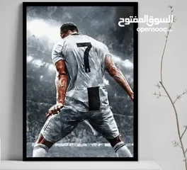  1 لوحة فنية ل كرستيانو رونالدو لاعب كرة القدم مع التوصيل