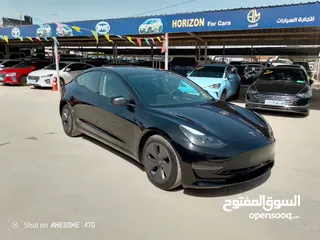  9 تسلا مدل 3 موديل 2023 عداد 14 الف ميل اصلي  فحص 7جيد لا مانع من فحص اوتوسكور من المستورد مباشره