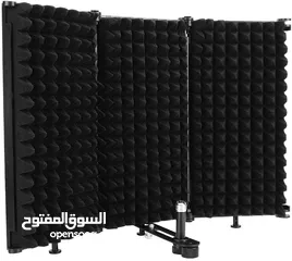 1 عازل صوت لتسجيل الصوت Recording Screen  3 Foldable Panels