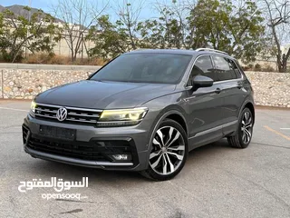  7 VW-Tiguan /R-line 2019 وكالة عمان/ سيرفس وكالةً تحت الضمان  Oman agency/ under warranty  New tyres