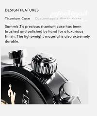  32 Luxury Digital Mont Blanc Smart Watch: Summit 3 Tri-Color Edition - Green Leather & Black Straps