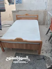  2 سرير مفرد ونص مع فرشة