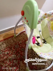  4 سرير هزاز اطفال كهربائي كرسي هزاز