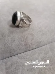  5 خاتم عقيق مصور اصلي
