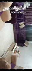  1 كنب تفصيل بحاله ممتازه جدا شبه جديد  مكون من 7مقاعد للبيع السعر  ب280  لون نهدي  ولون بيج