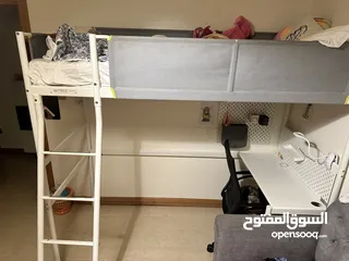  2 سراير علوية مع مكتب bunked bed with desk