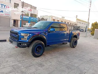  4 فورد رابتر أصلي للبيع للجادين فقط بسعر مناسب  F150  2018 أزرق جنط بي دلك فل بنوراما