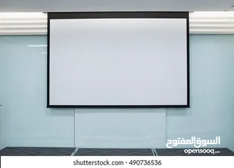  5 شاشةعرض بروجيكتر بمقاسات مختلفة يدوي او كهربائي او ترايبود Manual or Automatic Projector Screen