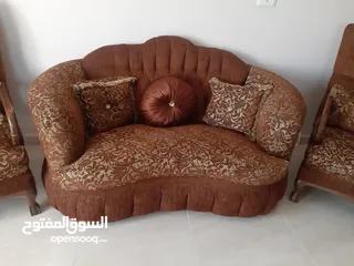  8 بسعر مغري طقم كنب خشب سويد  ثقيل جدا