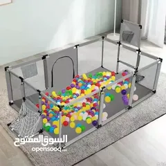  1 قفص العاب للاطفال مستطيل