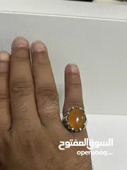  3 خاتم عقيق فضة صياغه جميله و ثقيله