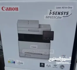  7 طابعة كانون آي سينسس  4 في 1 لاسكلي وفيدر Canon I-SENSYS-MF655 CDW  All- IN - ONE PRINTER
