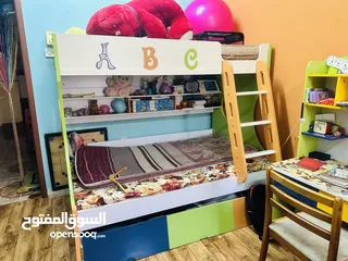  3 Bunk Bed with Study table and chair