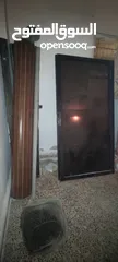  1 باب ألمنيوم سحاب زجاج اسود مع أباجوره