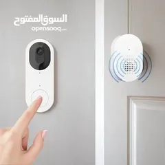  1 جرس باب لاسلكي مزود بكاميرا