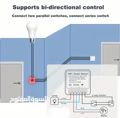  7 مفتاح تحكم ذكي WiFi - جهاز تحكم عن بُعد للأجهزة الكهربائية- تحكم بجهازك أينما كنت