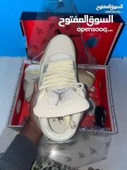  7 Air Jordan 4s Off white [with box]