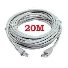  1 CABLE E.NET CAT6a patch cord gray 20M كابلات انترنت 20M