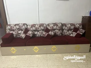  4 طقم جلوس 12 مقعد الجميع صناديق تخزين مع ديكور شاشة حائط