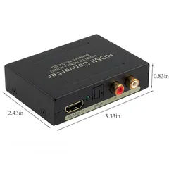  3 HDMI to HDMI + SPDIF + RCA L/R Audio TV Video Extractor Converter Sound Adapter