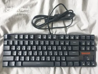  6 Redragon kumaru k552 يدعم اللغه العربيه مع سويتشلت زرقاء وسويتشات احتياطيه ومزيل ازرار